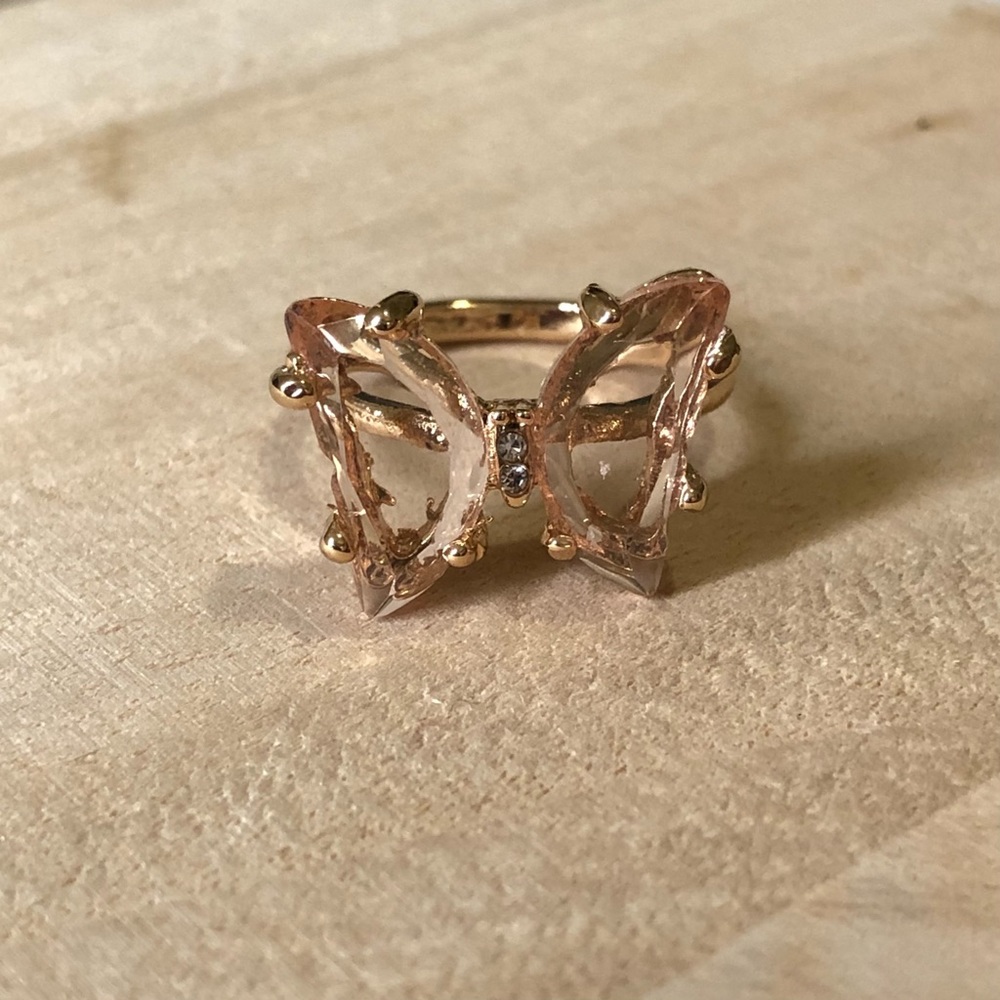 Rose gold gem ring